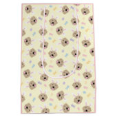 イースターバニーゴールデンレトリバーパターン ミディアムペーパーバッグ (裏面)