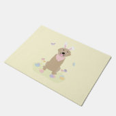 イースターバニーゴールデンレトリバー ドアマット (アングル)