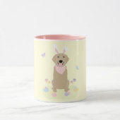 イースターバニーゴールデンレトリバー マグカップ (中央)