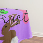 イースターバニーシックエッグパープルレッドグリーン テーブルクロス (インサイチュ)