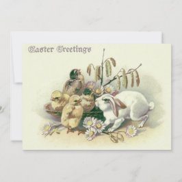 イースターバニーシックデイジー 招待状