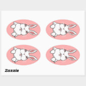 イースターバニーシール オーダーメイドイースターシール 楕円形シール (シート)