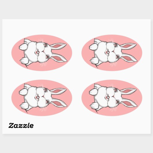 イースターバニーシール オーダーメイドイースターシール 楕円形シール (シート)