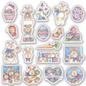 イースターバニーステッカー シール (正面)