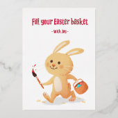 イースターバニーストーリーデザイン2 -招待状 箔招待状 (正面)