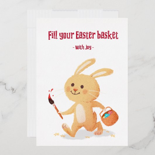 イースターバニーストーリーデザイン2 -招待状 箔招待状 (封筒)