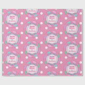 イースターバニースペシャルデリバリピンクグリッター ラッピングペーパー (フラット)