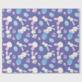 イースターバニーズアンドエッグイラストレーション ラッピングペーパー (フラット)