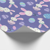 イースターバニーズアンドエッグイラストレーション ラッピングペーパー (角)