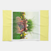 イースターバニーズインザガーデン/春休日 キッチンタオル (横)