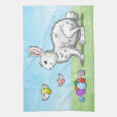 イースターバニーズエッグ狩り キッチンタオル (縦)