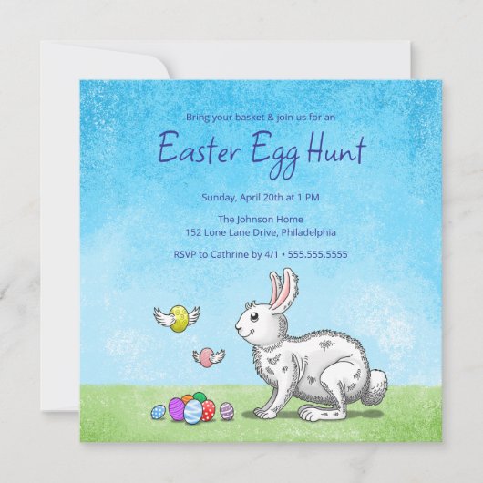 イースターバニーズエッグ狩り 招待状 (正面)