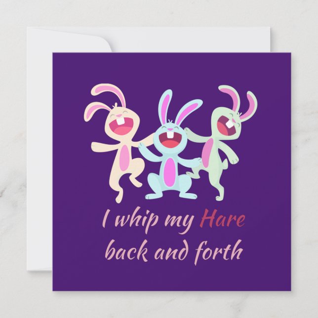 イースターバニーズダンス、私のウサギを前後に鞭で (正面)