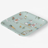 イースターバニーズパターンエッグとニンジン狩りカスタム ペーパープレート (傾斜あり)