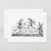 イースターバニーズヴィンテージブックイラストレーション ポストカード (正面/裏面)