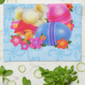 イースターバニータオル キッチンタオル (折り畳み)