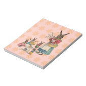 イースターバニーチキンバニーエッグ ノートパッド (回転)