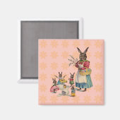 イースターバニーチキンバニーエッグ マグネット (正面/裏面)