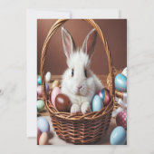 イースターバニーチョコレート卵 招待状 (裏面)