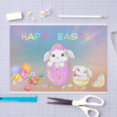 イースターバニーティッシュペーパー 薄葉紙 (クラフト)