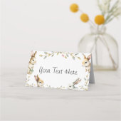 イースターバニーテーマ折り畳み座席表 プレイスカード (正面)