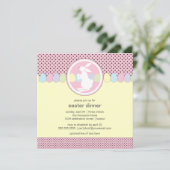 イースターバニーディナーまたはブランチ招待状 招待状 (スタンド正面)