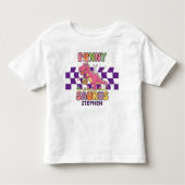 イースターバニーディノサウルス幼児Tシャツ トドラーTシャツ (正面)