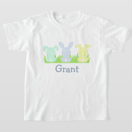 イースターバニートリオ、パステルウォーターカラーボーイズ Tシャツ