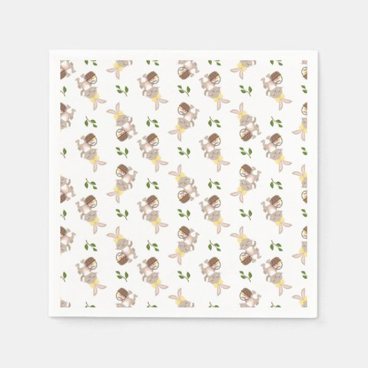 イースターバニーナプキンス スタンダードカクテルナプキン (正面)