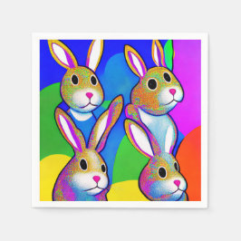 イースターバニーナプキンス スタンダードカクテルナプキン