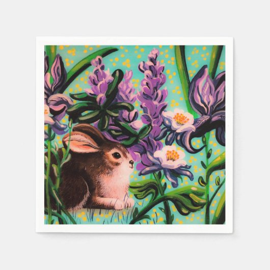 イースターバニーナプキン スタンダードカクテルナプキン (正面)