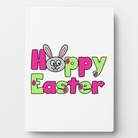 イースターバニーハッピーイースター卵 フォトプラーク (正面)