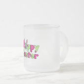 イースターバニーハッピーイースター卵 フロストグラスマグカップ (正面右)