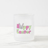 イースターバニーハッピーイースター卵 フロストグラスマグカップ (中央)
