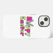 イースターバニーハッピーイースター卵 iPhoneケース (裏面横)