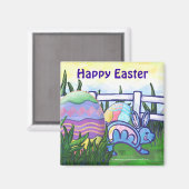 イースターバニーハッピーイースター磁石 マグネット (正面/裏面)