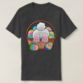イースターバニーバスケットエッグスウサギイースターデイウーマンM Tシャツ (デザイン正面)