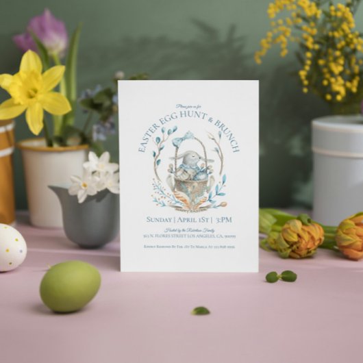 イースターバニーバスケット卵狩り&イースターブランチ サンキューカード