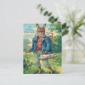 イースターバニーバスケット色卵 シーズンポストカード (スタンド正面)