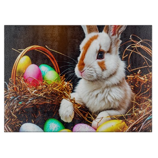 イースターバニーバスケット&エッグ カッティングボード (正面)