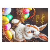 イースターバニーバスケット&エッグ テーブルクロス (正面(横))