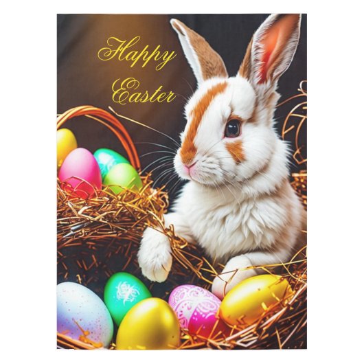 イースターバニーバスケット&エッグ テーブルクロス (正面)