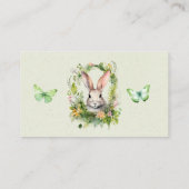 イースターバニーバタフライリースオムツラッフル 名刺 (裏面)