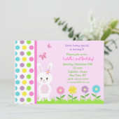 イースターバニーバースデーパーティ招待状 招待状 (スタンド正面)