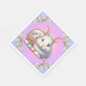 イースターバニーパかわいらしステル スタンダードランチョンナプキン (角)