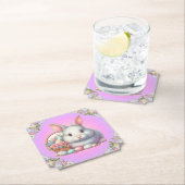 イースターバニーパかわいらしステル ペーパーコースター (インサイチュ)