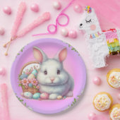 イースターバニーパかわいらしステル ペーパープレート (パーティー)