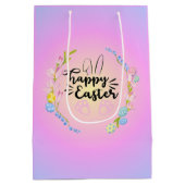 イースターバニーパかわいらしステル ミディアムペーパーバッグ (裏面)