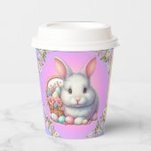 イースターバニーパかわいらしステル 紙コップ (正面)