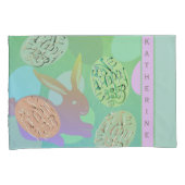 イースターバニーパステルエッグズピラロケース 枕カバー (正面右)